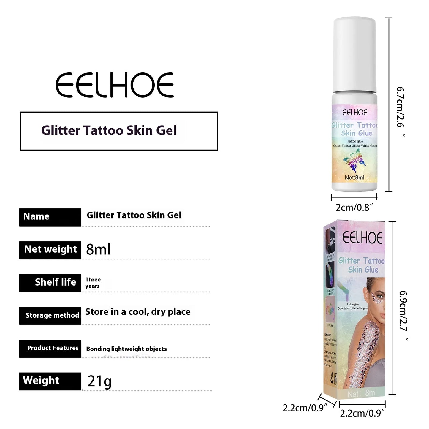 Body And Facial Washable Glue